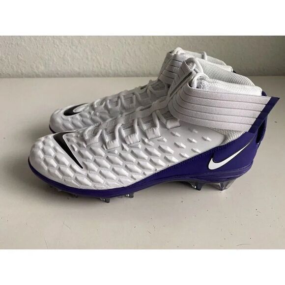 Nike Force Savage Pro 2 Football Cleats White Purple Court BV3969-100 Men’s 13.5 - Picture 6 of 10